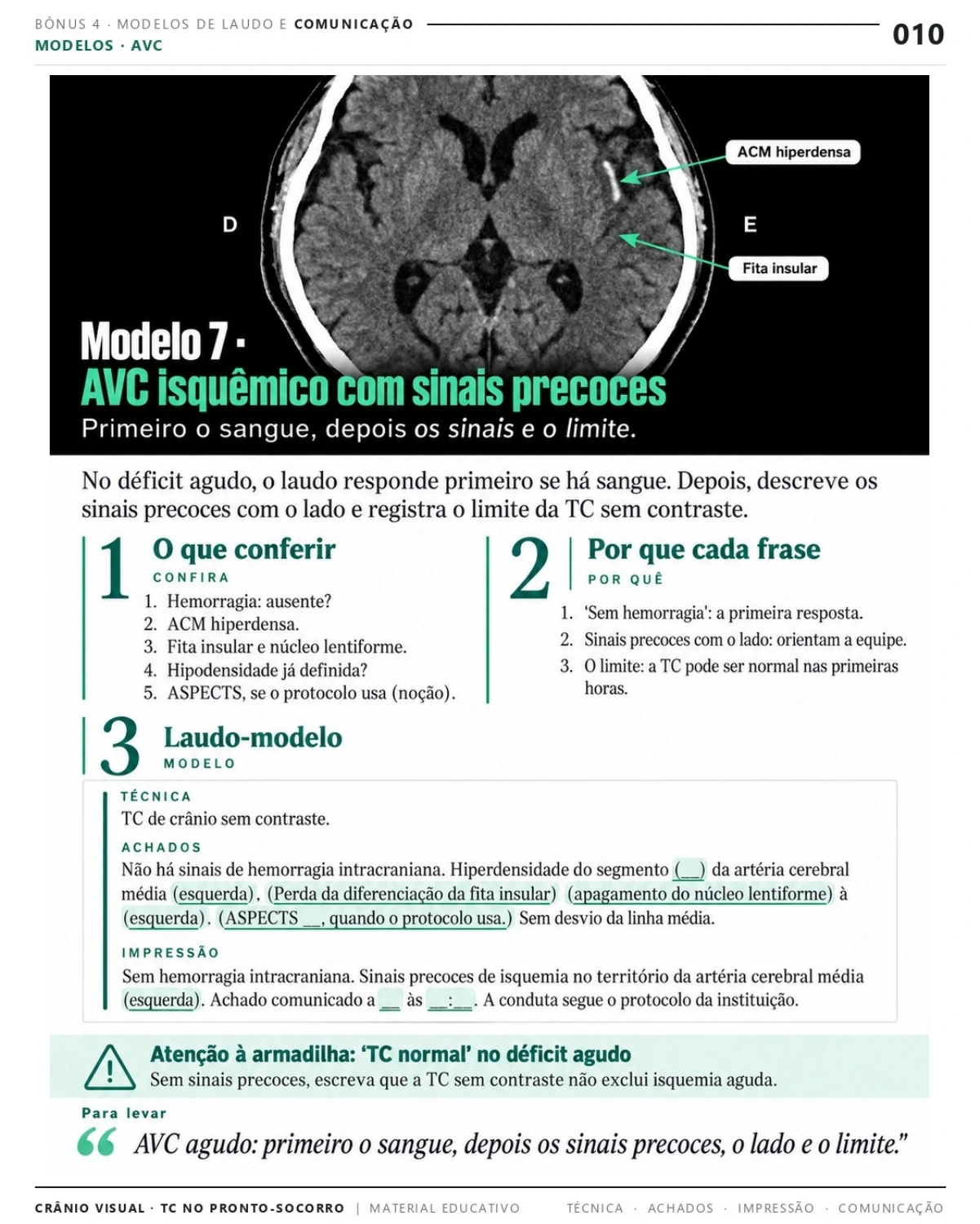 Página do bônus: Modelos de Laudo e Comunicação